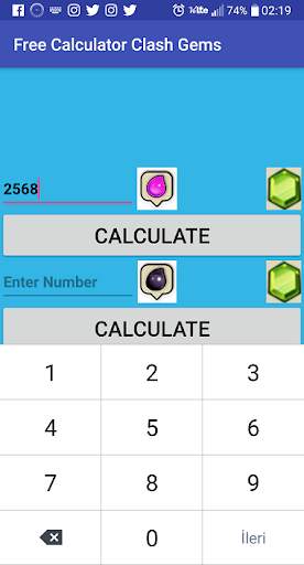 CALCULATE  FREE CLASH GEMS screenshot 2