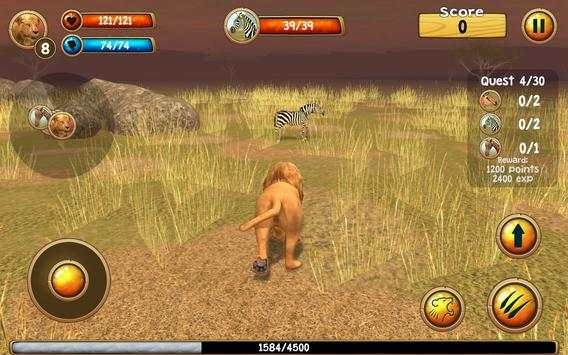 Wild Lion Simulator 3D 6 تصوير الشاشة
