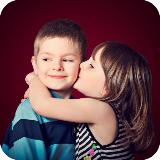 Cute Baby Kiss Full HD Wallpaper icon