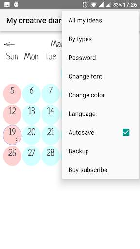 My creative diary screenshot 1