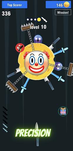 Knife play hit aim game screenshot 6