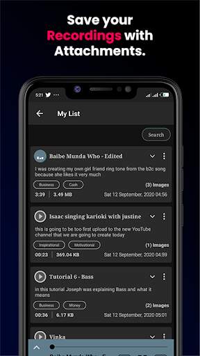 Apex- Voice recorder & editor, Notes, Flashlight screenshot 3