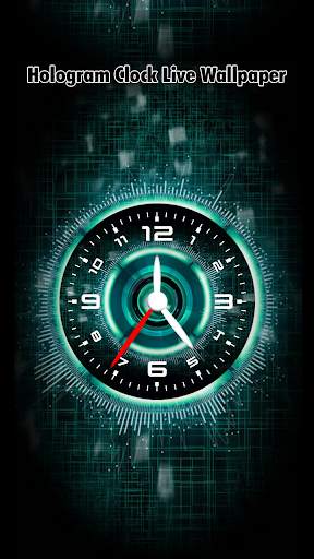 Hologram Clock Live Wallpaper - Analog Clock screenshot 3