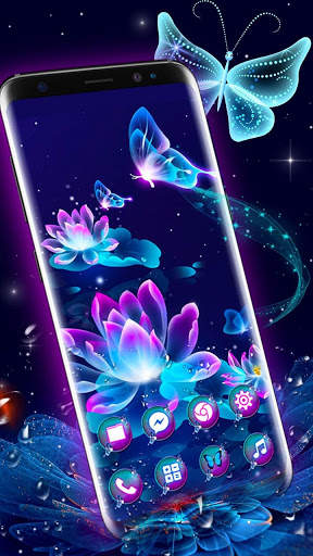 Neon Flower Launcher Theme Live HD Wallpapers screenshot 3
