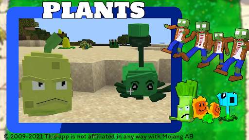 Plants and zombies mobs mod screenshot 1