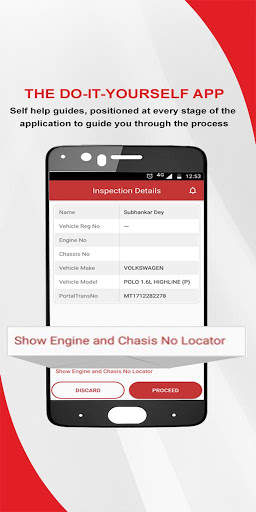 Break-in Self Inspection Application screenshot 1