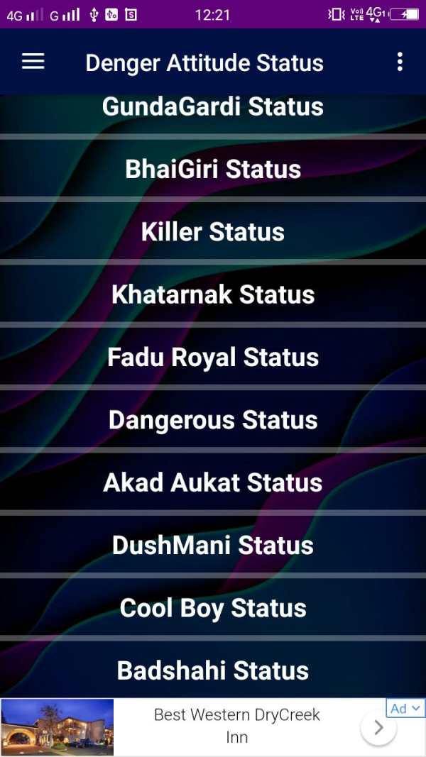 Dangerous Status - Denger Attitude Status in Hindi screenshot 7