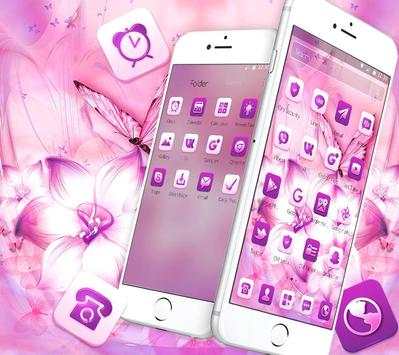 Pink Silk Bloom Flower Theme screenshot 2
