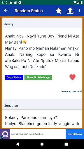 Tagalog Status Quotes Jokes screenshot 2
