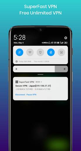 SuperFast VPN Free unlimited vpn worldwide screenshot 2