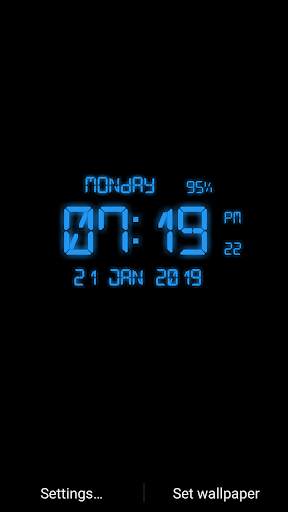 LED Digital Clock Live Wallpaper screenshot 1
