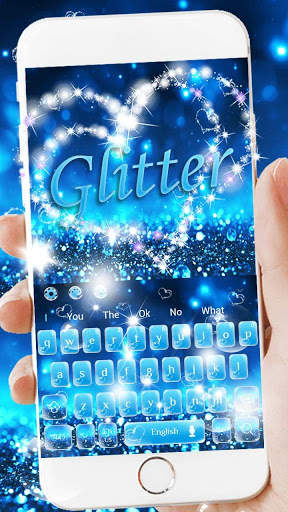Blue Glitter Sparkle Theme screenshot 3