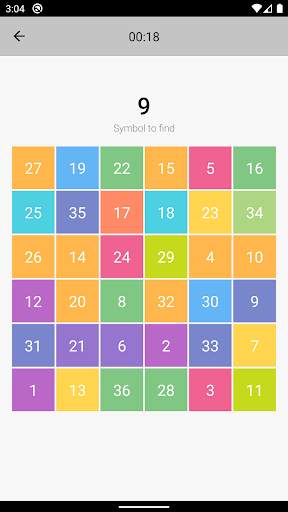 Schulte table: brain training screenshot 6