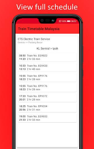 Train Time Malaysia KTM ETS screenshot 2