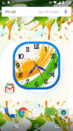 India Flag  Clock Wallpaper screenshot 2