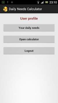 Daily Needs Calculator screenshot 4