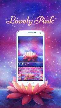 Lovely Pink Flower Keyboard screenshot 1