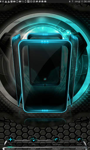 Alien Cyan Next Launcher theme screenshot 6