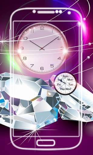 Diamond Clock Live Wallpaper screenshot 2