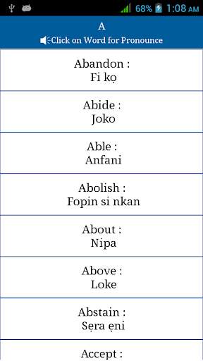 Common Words English to Yoruba screenshot 2