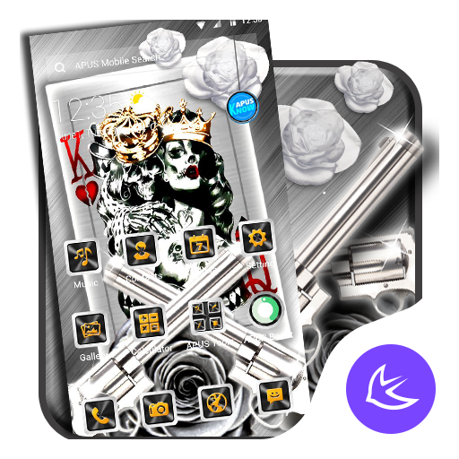 Silver Queen King APUS Launcher theme иконка