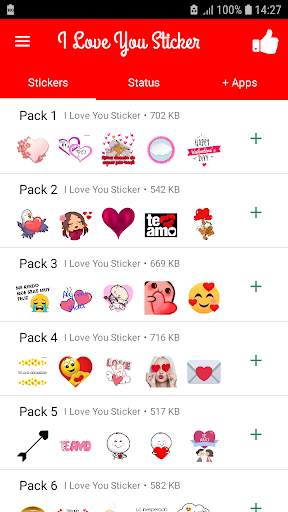 I Love You Sticker - WAStickerApps screenshot 1