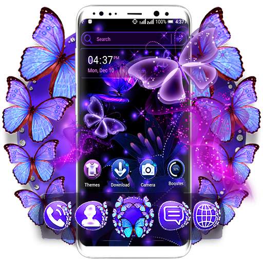 Purple Butterlfy Launcher Theme 1.2
