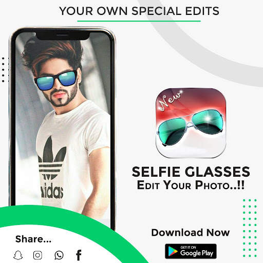 Selfie Glasses Photo Editor - Stylish Sunglasses screenshot 1