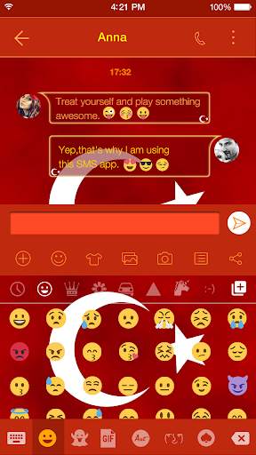 Turkey Emoji Keyboard Theme screenshot 2