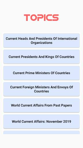 World Current Affairs Trivia Quiz [MCQs Prep] screenshot 3
