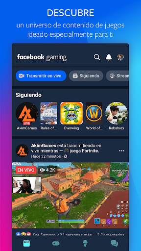 Facebook Gaming: mira, comparte y juega screenshot 1