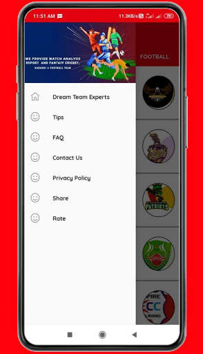 Dream Team - Cricket & Football Prediction Tips screenshot 1