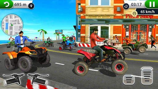 ATV City Traffic Racing Games 2019 screenshot 2