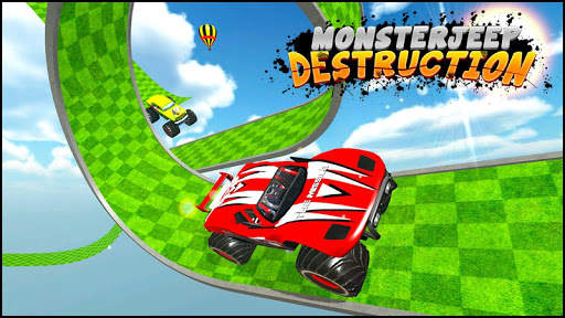 Monster Jeep Stunts : Impossible City Driving Cars screenshot 1