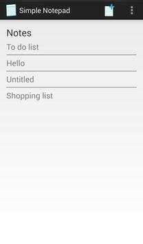 Simple Notepad screenshot 1