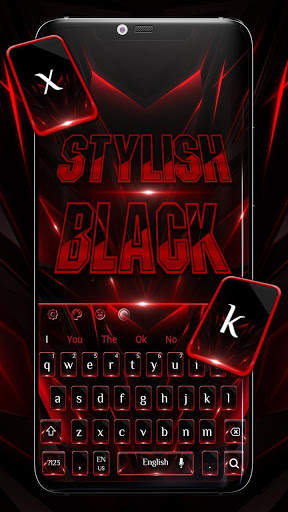 Classic Business Red Black Keyboard screenshot 1