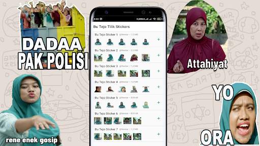 Bu Tejo Tilik - WAStickerApps screenshot 1