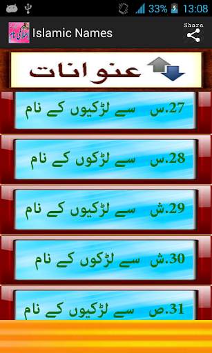 Bachon Ky Islamic Names screenshot 6