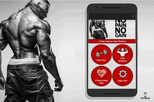 3 Days Intense Gym Workout & Fitness Meal Plan screenshot 2