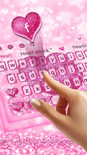 Glitter Love Heart Keyboard screenshot 3