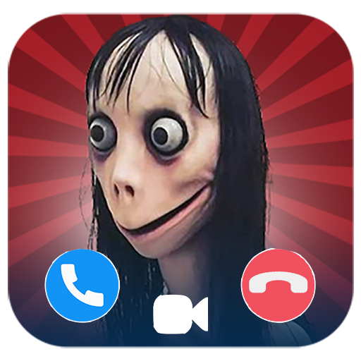 Momo scary fake call video and voice and chat иконка