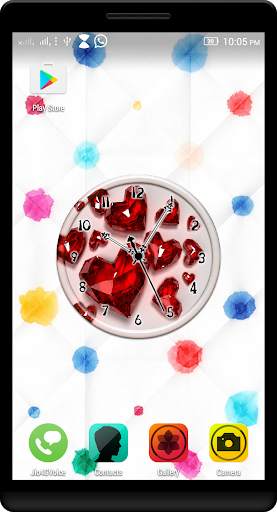 Diamond Heart Clock Live WP screenshot 1