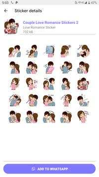 Love Romance Couple Stickers for Whatsapp Stickers screenshot 6