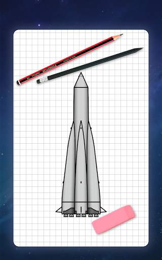 How to draw rockets, spaceship screenshot 7