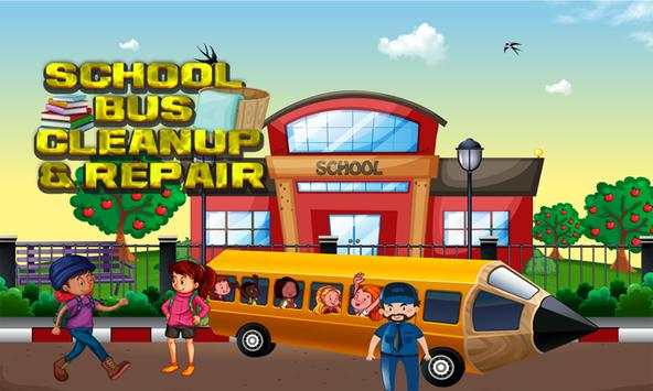 School Bus Cleanup & Repair: Cleaning Games screenshot 5