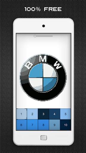 Cars Logo Pixel Art - Color by Numbers Car Games screenshot 2