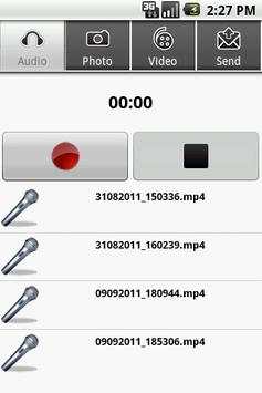 Audio, Photo, Video to E-Mail screenshot 1
