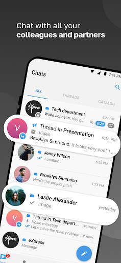 eXpress: Enterprise Messenger screenshot 1