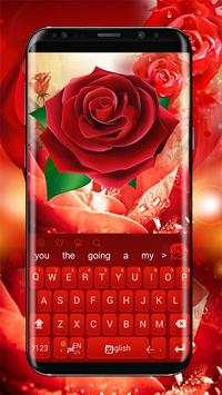 Red Love Rose Keyboard Theme स्क्रीनशॉट 1