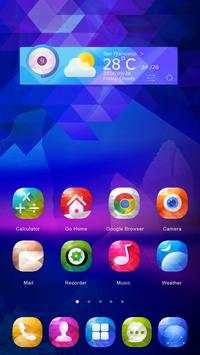 Blue Gems GO Launcher Theme screenshot 2